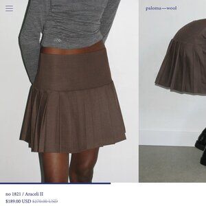 Paloma Wool Pleated Wool Mini Skirt (no 1821 / Araceli II)